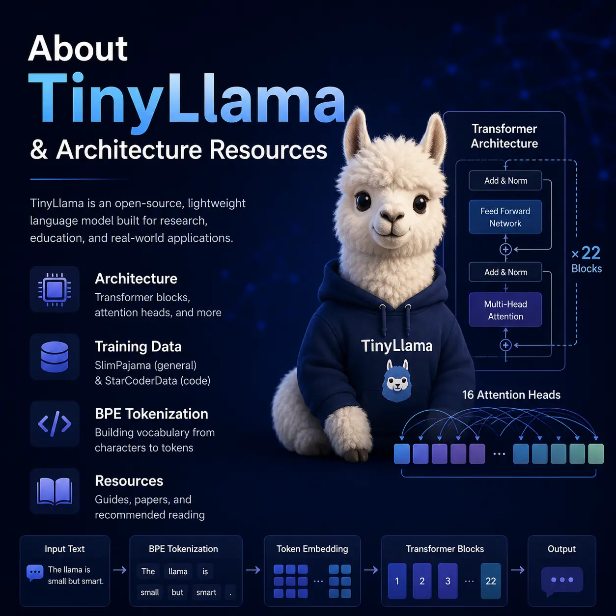 About TinyLlama & architecture resources