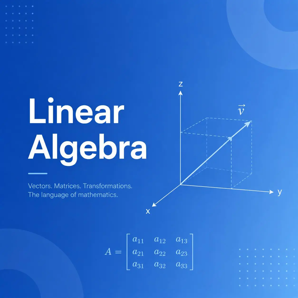 Why We Need to Learn Linear Algebra for AI and Beyond